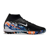Chuteira Infantil Society Nike Zoom Mercurial Superfly 10 Elite TF Preta, Branca e Azul